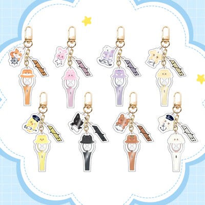 ATEEZ 亚克力钥匙扣 (ANITEEZ)卡通公仔三件套 包包挂件 明星周边