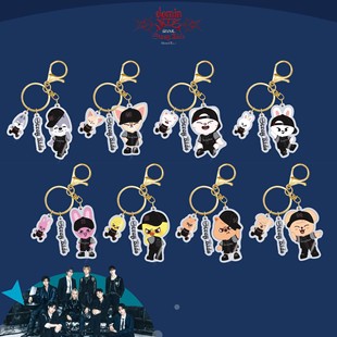 straykids（skzoo）亚克力钥匙扣 新款流浪儿童三件套钥匙圈 配饰