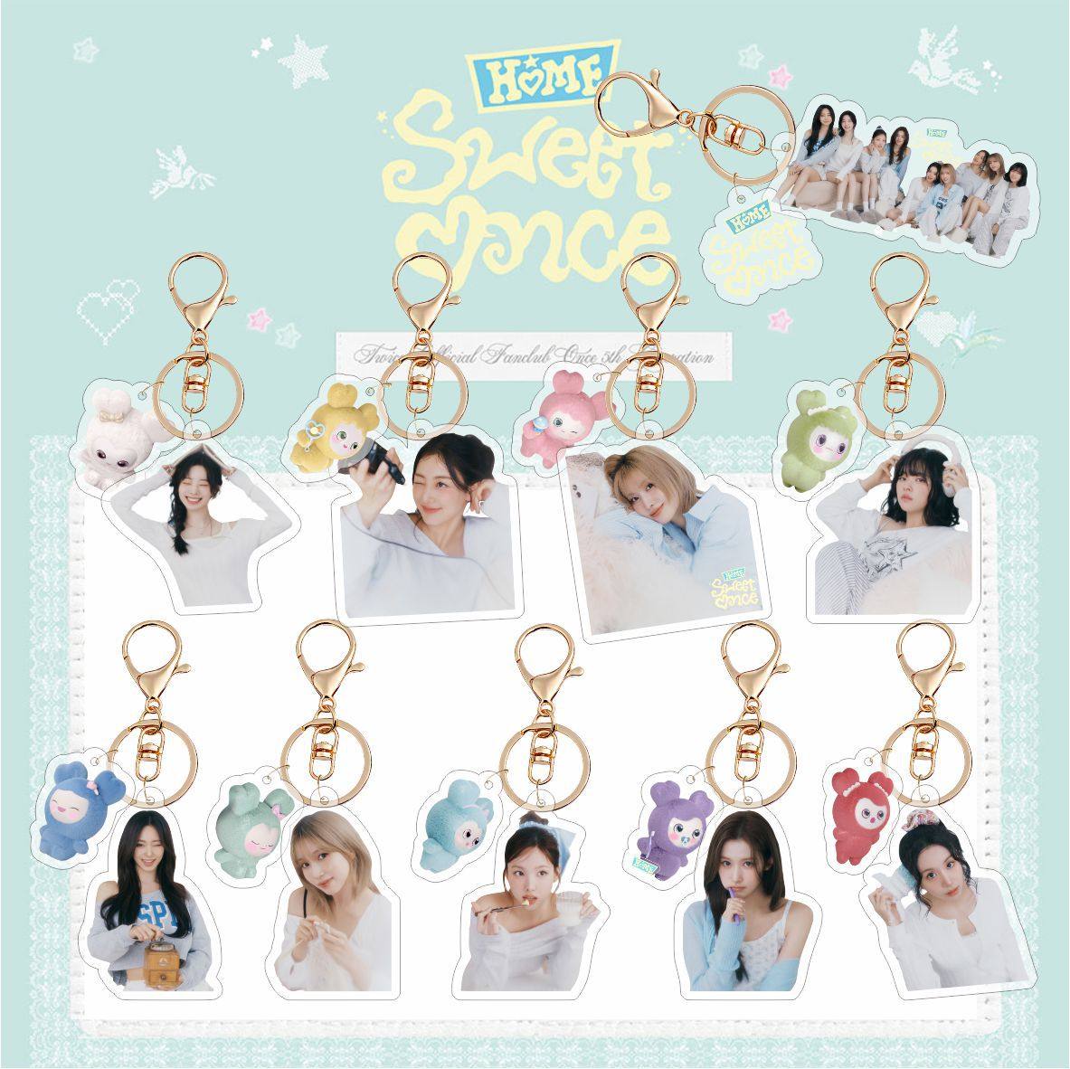 25年TWICE 粉丝俱乐部 亚克力钥匙扣包包挂件饰品明星周边同款