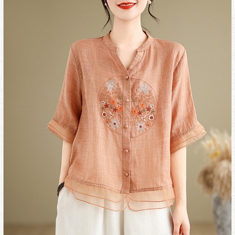 复古衬衫时尚2025年夏季新款