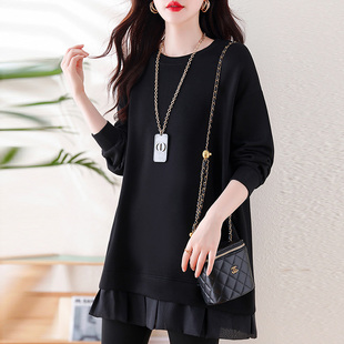 早秋即墨卫衣外套女士春秋冬加绒2026新款爆款中长款洋气上衣大码