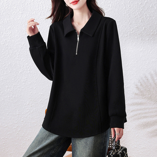半拉链卫衣女款春秋款2026新款爆款时尚洋气山东即墨显瘦大码上衣