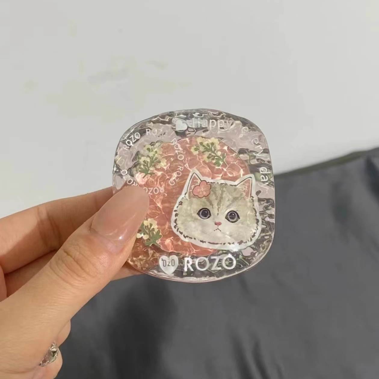ROZO萌趣喵喵腮红盘双色渐变腮紫膨胀色腮蓝胭脂自然提亮哑光修容