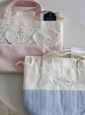 现货 日本生日城cottoli小木马手提包保温袋便当包环保袋上学上班