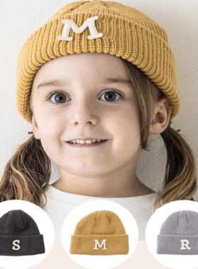 现货 日本3coins毛线帽子儿童针织帽子母简单保暖帽