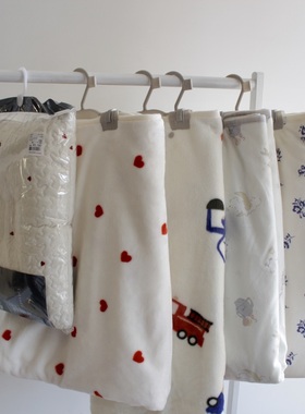 现货 日本生日城cottoli小木马毯子枕头被子冬天tete毛毯