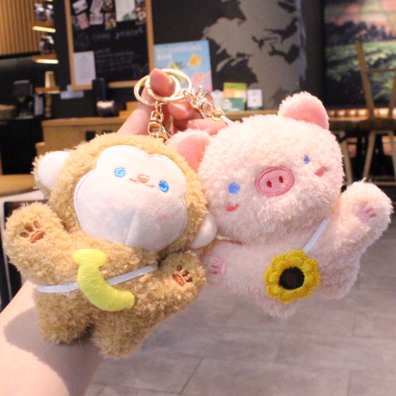 动物小猪猴子可爱毛绒玩偶