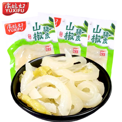 渝媳妇山椒猪皮泡椒30g猪皮晶开袋即食小零食香辣脆解馋休闲食品
