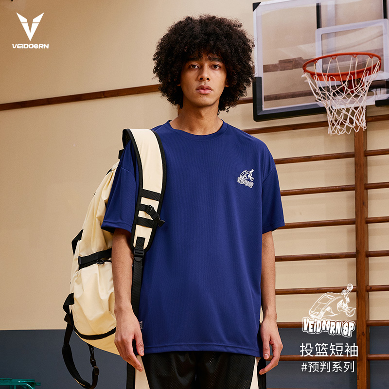 维动短袖预判投篮服T恤男美式篮球训练服运动跑步上衣透气网眼潮V