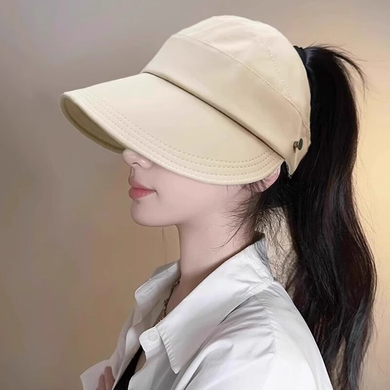 露丝同款渔夫帽女2025夏季马新款高尾顶帽子可调空围帽大檐遮阳帽