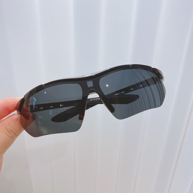 骑行墨镜男防紫外线强光开车黑框运动眼镜钓鱼复古太阳镜2025新款
