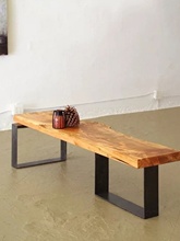 实心钢板桌腿桌脚实木大板金属桌架支架定制茶几脚餐台腿桌子腿
