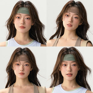 网球发带加宽弹力吸汗瑜伽发带跑步训练健身束发止汗头巾运动发带