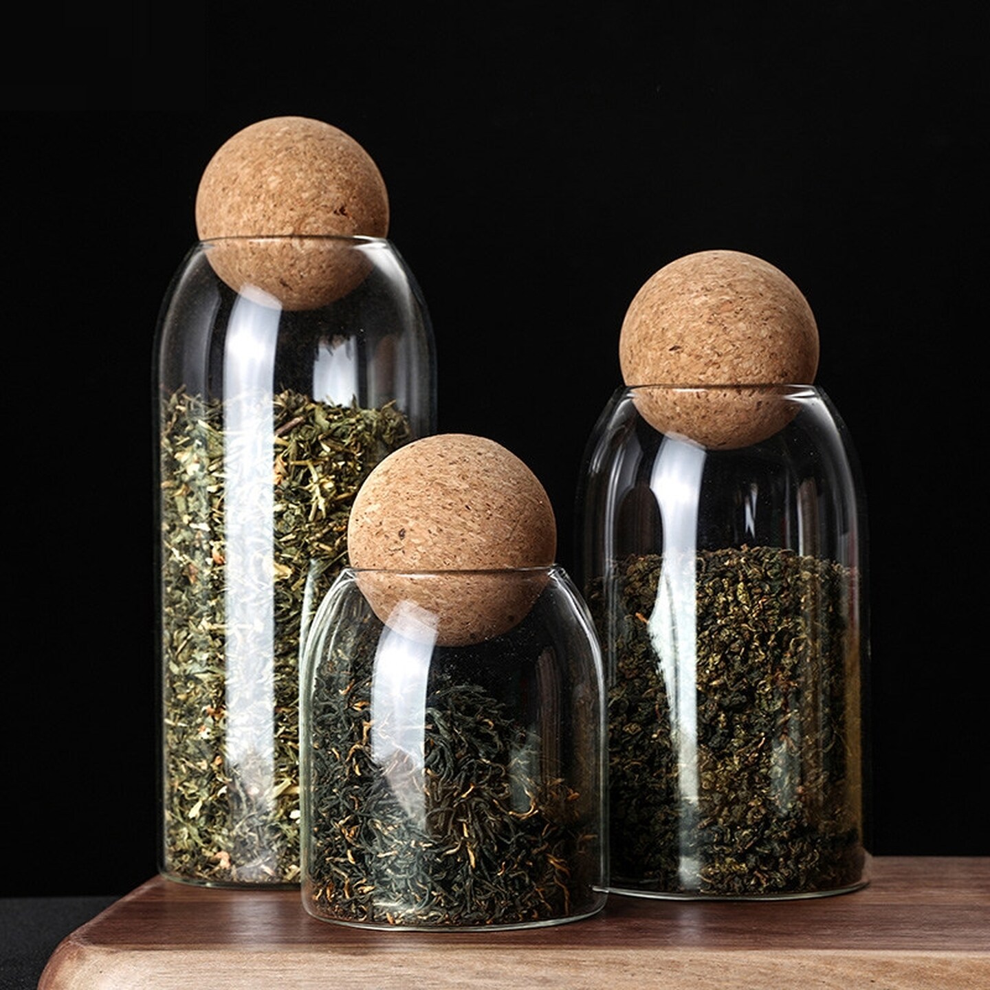 简约高硼硅玻璃密封罐食品级茶叶罐咖啡豆收纳罐五谷杂粮密封罐