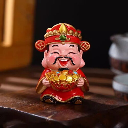 五福财神爷招财实用客厅小神仙摆件办公室桌装饰品开业乔迁礼品