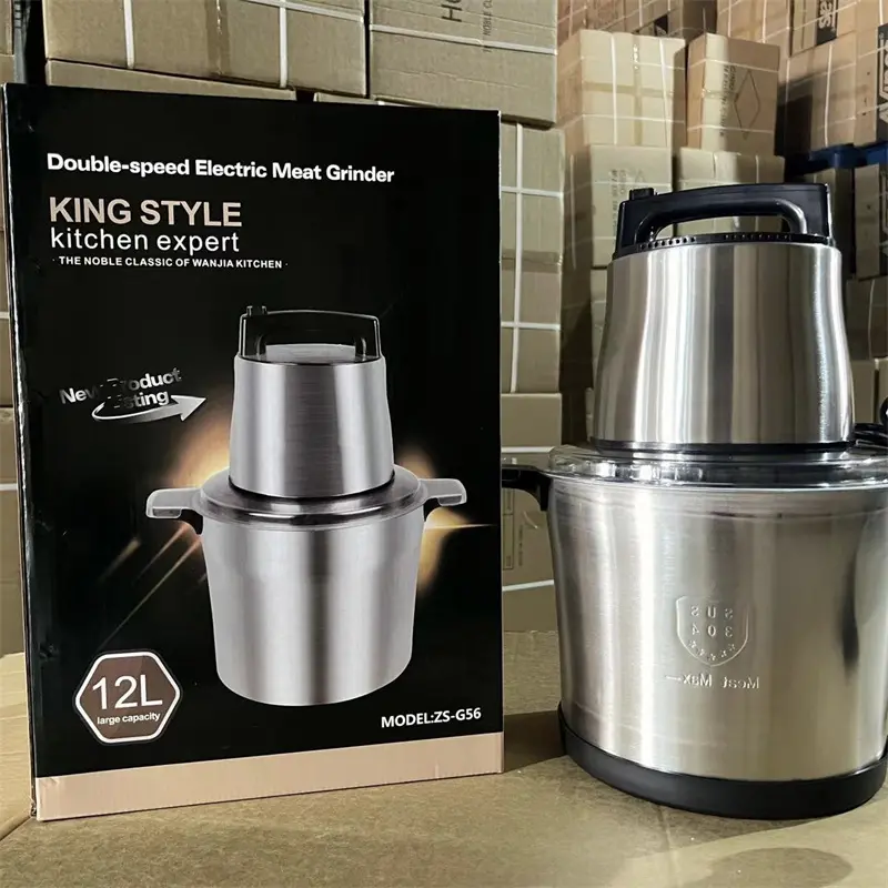 12L不锈钢电动绞肉机商用大容量