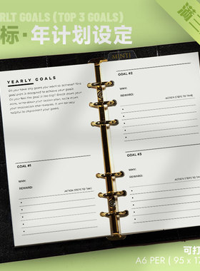 目标 | 年计划设定Goal可打印手账内页最重要目标设定分化梦想