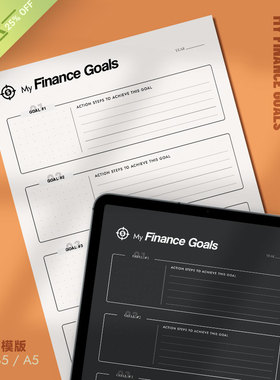财务 | 财富目标 MyFinanceGoals可打印模版建立清晰目标控制消费