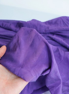 夏季轻薄柔软细腻衬衫连衣裙半裙罩衫深紫色天丝棉布料 清凉面料