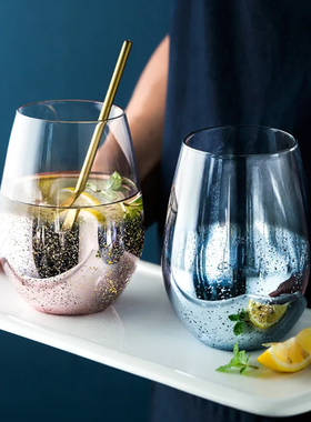 啤酒杯水晶玻璃杯水杯家用牛奶果汁杯饮料杯威士忌杯鸡尾酒杯