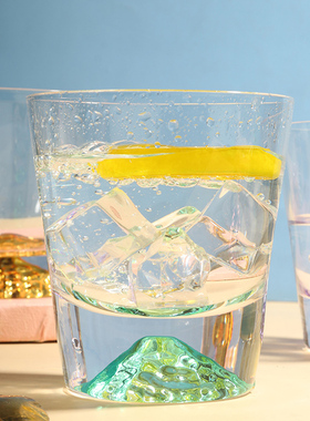 啤酒杯耐热玻璃水杯家用喝水杯单层加厚冰山杯茶杯口杯威士忌杯