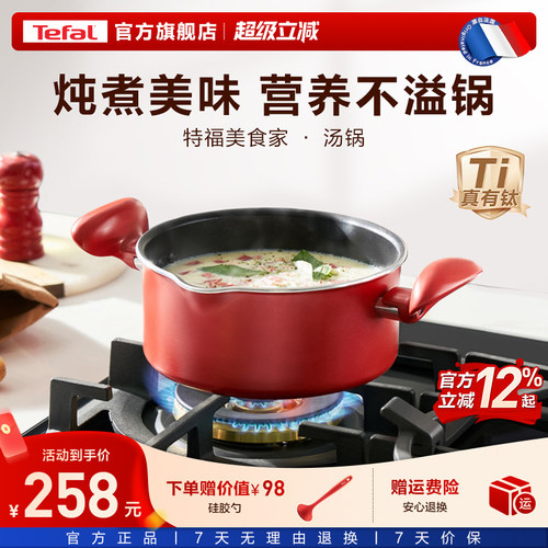 特福家用法式双耳汤锅