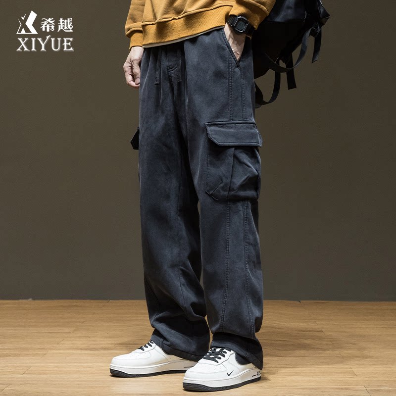 莱赛尔美式工装裤男士牛仔