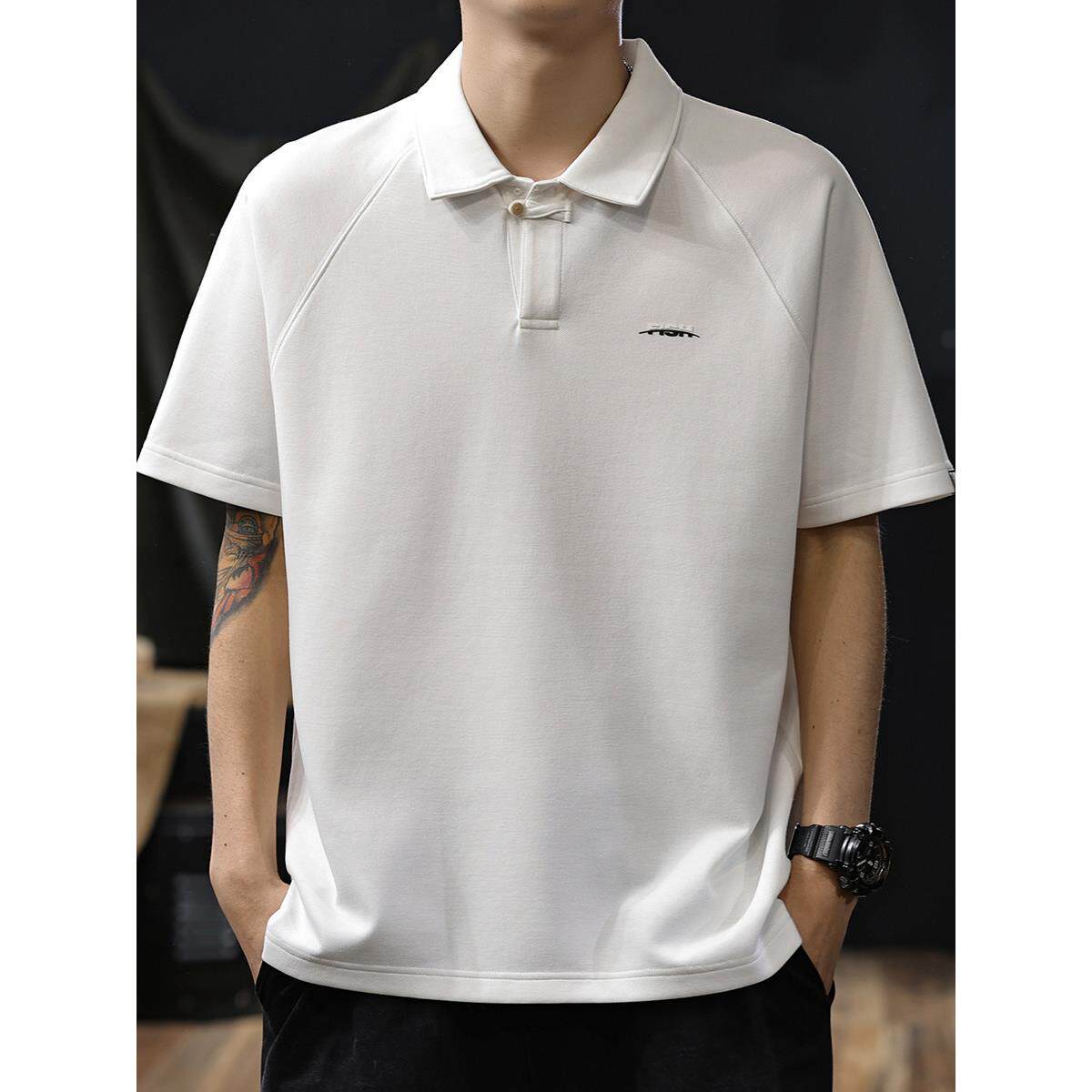 肌理感薄款透气短袖Polo衫男士2026夏季新款大码男款翻领半袖体恤
