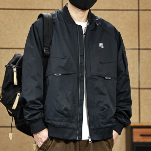 棒球服外套男士春季2026新款潮牌宽松休闲飞行员夹克春装工装上衣