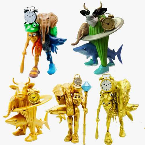 新款山海经融合版合体怪兽积木神兽五帝王缝合怪手办模型男孩玩具