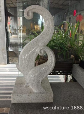大理石几何雕塑  惠安石雕  支持定制 各种雕刻 酒店前厅石雕摆件