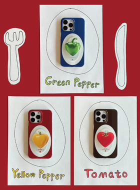 大小波 原创 veggi case 蔬菜多多全包手机壳滴胶气囊支架双层亮面软壳苹果iPhone16/15/14
