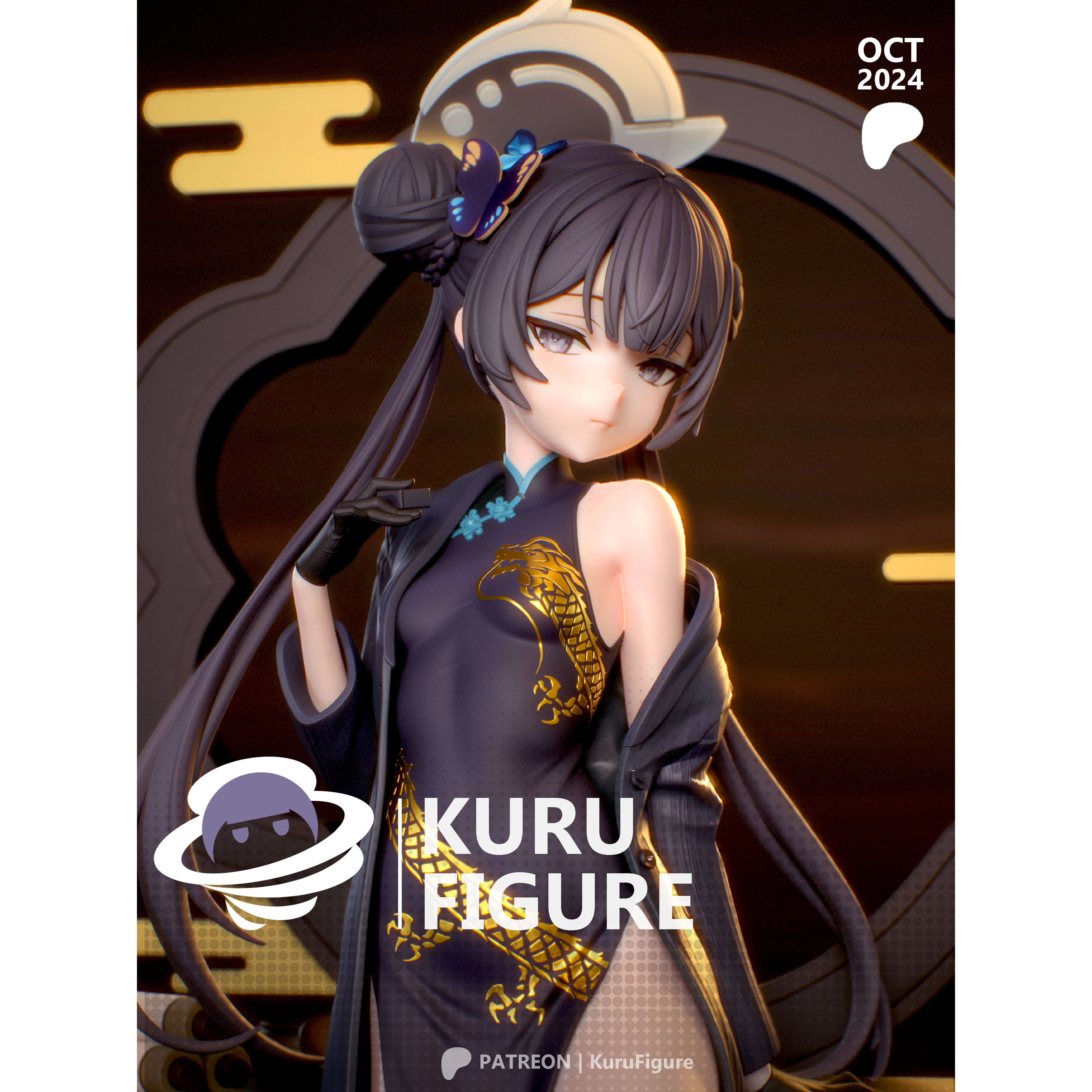 GK白模 碧蓝档案 龙华妃咲 1/6 1/7 27cm手办白膜 高精度光固化图片