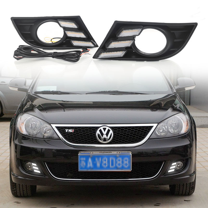 09-11款朗逸改装LED流光日行灯