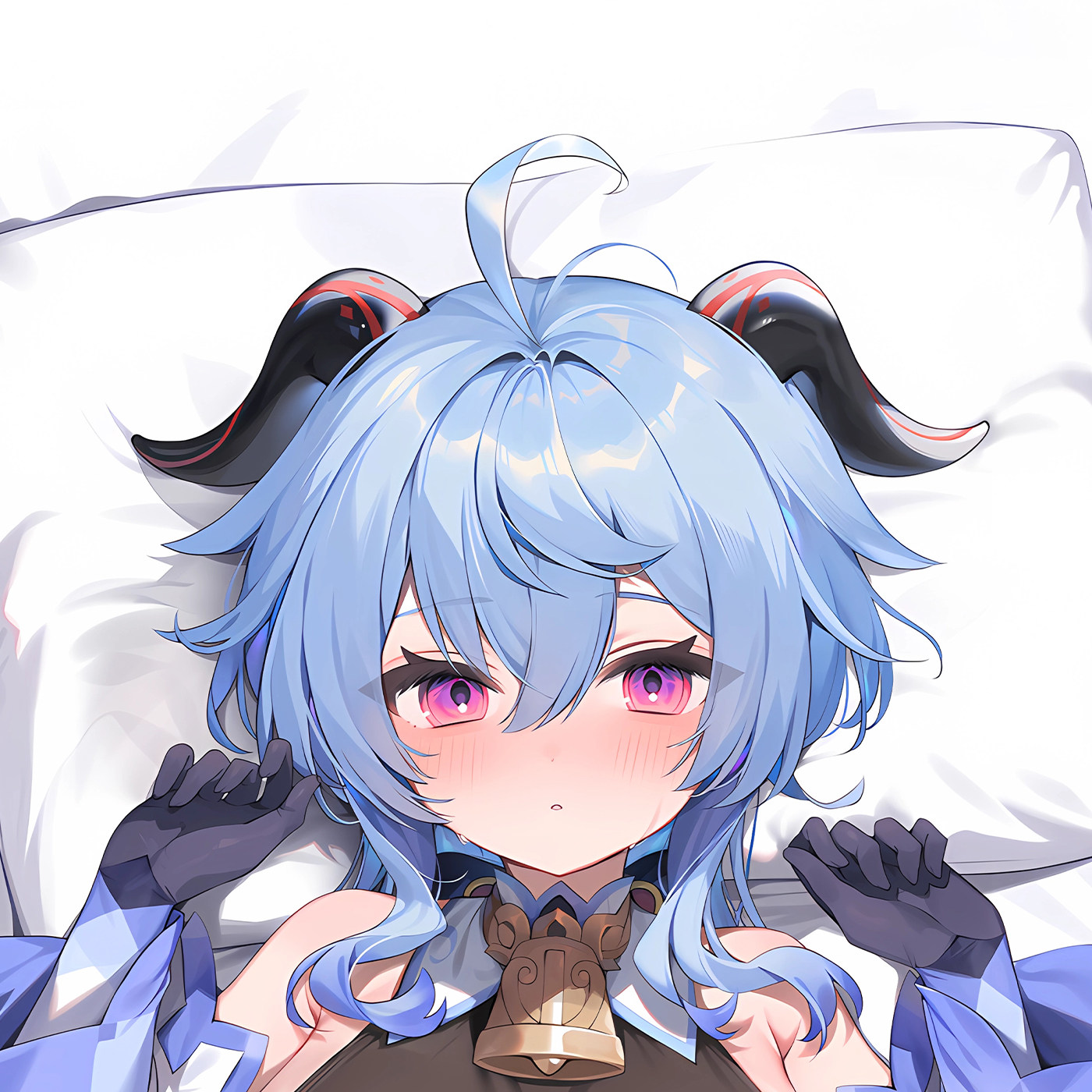 C107画师むりょ新作原神椰羊甘雨游戏动漫二次元周边等身抱枕套