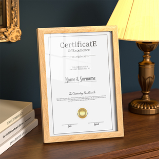 亚克力授权书框架展示架证书框a4框裱荣誉奖状展示框透明摆台相框