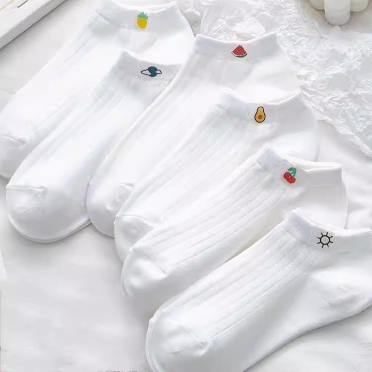 【5双装可爱水果】夏季抗菌女袜