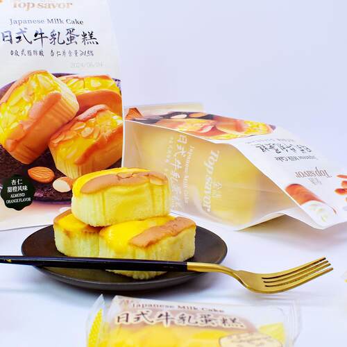 金语杏仁牛乳蛋糕早餐面包糕点心
