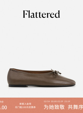 Flattered Blaise女士软羊皮蝴蝶结芭蕾舞鞋平底单鞋2026春季新品