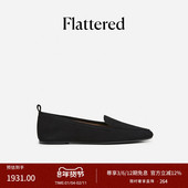 Flattered 2026新款 Cajsa女士麂皮尖头一脚蹬乐福鞋 通勤平底单鞋