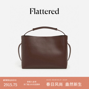 Flattered Grande女士牛皮手工托特包大容量通勤单肩斜挎包 Hedda