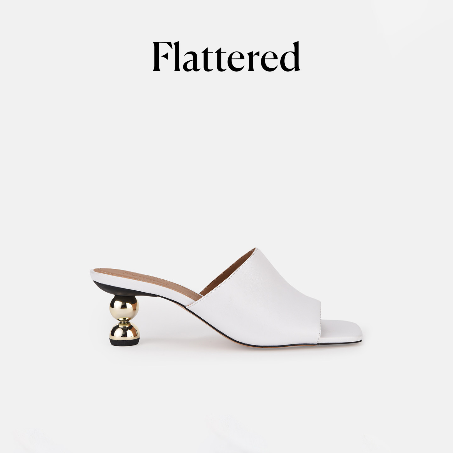 Flattered Silje 26夏季新款高跟女士凉鞋时尚拖鞋女外穿金珠高跟