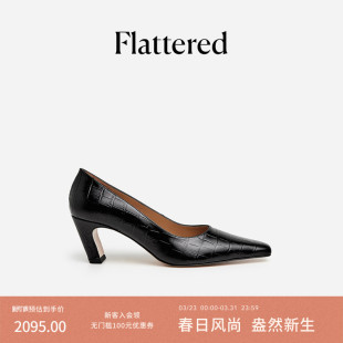 26新款 和慌慌同款 单鞋 Iggy女士真皮通勤职场尖头高跟鞋 Flattered