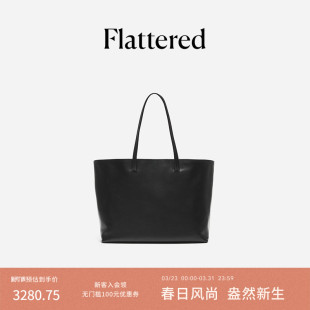 Flattered Luka女士牛皮大容量托特包通勤水桶包单肩手提腋下包