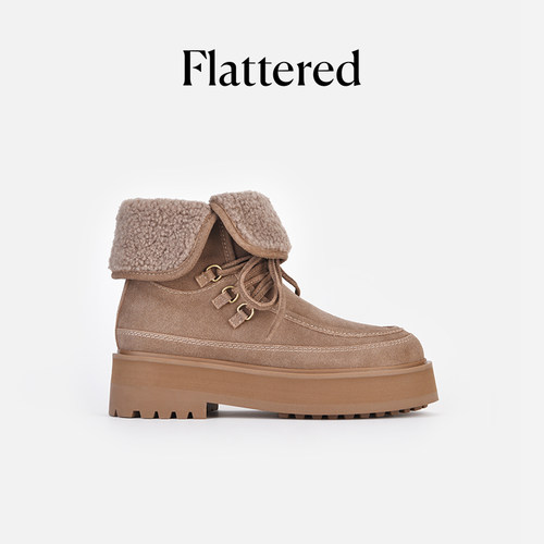 Flattered冬季保暖加绒雪地靴