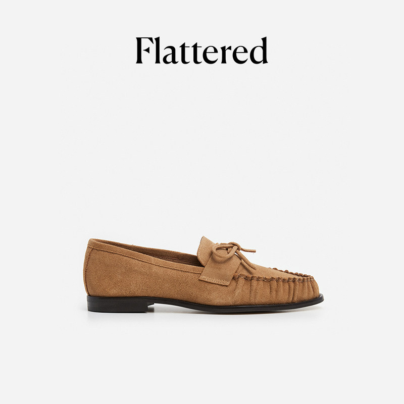Flattered女士平底结饰乐福鞋