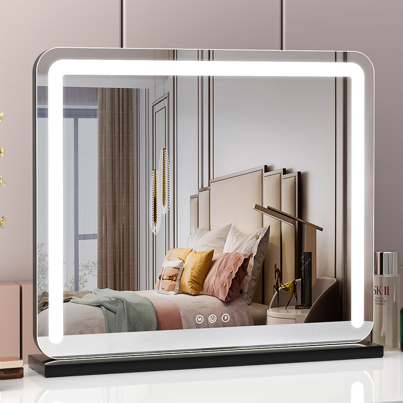 化妆镜带灯led高清台式桌面梳妆镜智能直播专用补光镜影楼可定制