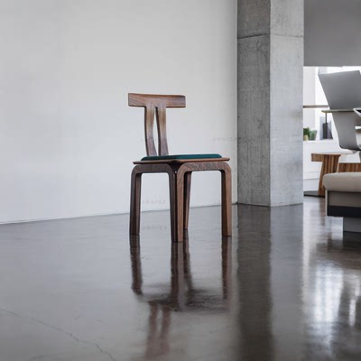 北美黑胡桃原木餐椅客厅简约家用全实木纯木餐桌椅子北欧书桌椅子