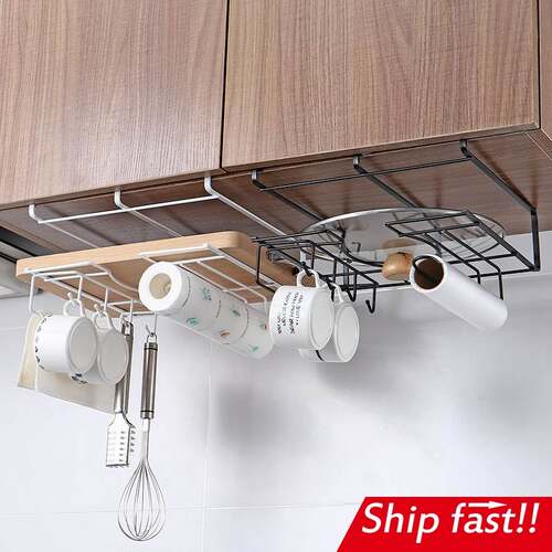 storage basket cabinet layered shelf kitchen hanging rack