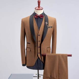 fashion three piece 西服三件套2019 blazer formal suits men